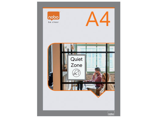 Nobo  Self-adhesive Magnetic Poster Frame A4 Silver