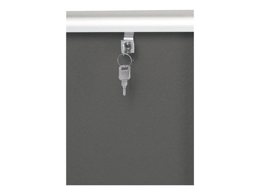 Nobo enclosed bulletin board - 965 x 665 mm - grey