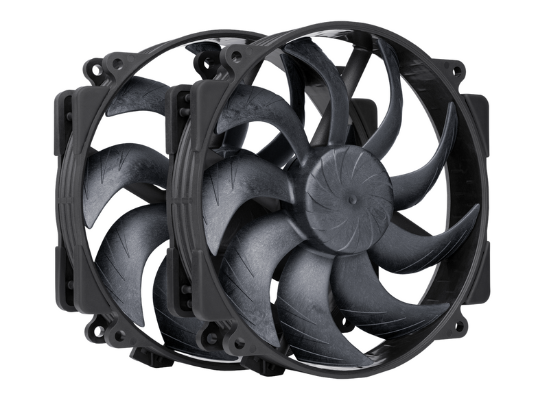 Noctua NF-A14x25r G2 PWM Sx2-PP chromax.black - Gehäuselüfter - 120mm - Schwarz