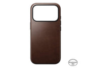 Nomad - Modern Leather Case - iPhone 17 Pro | Rustic Brown | Horween
