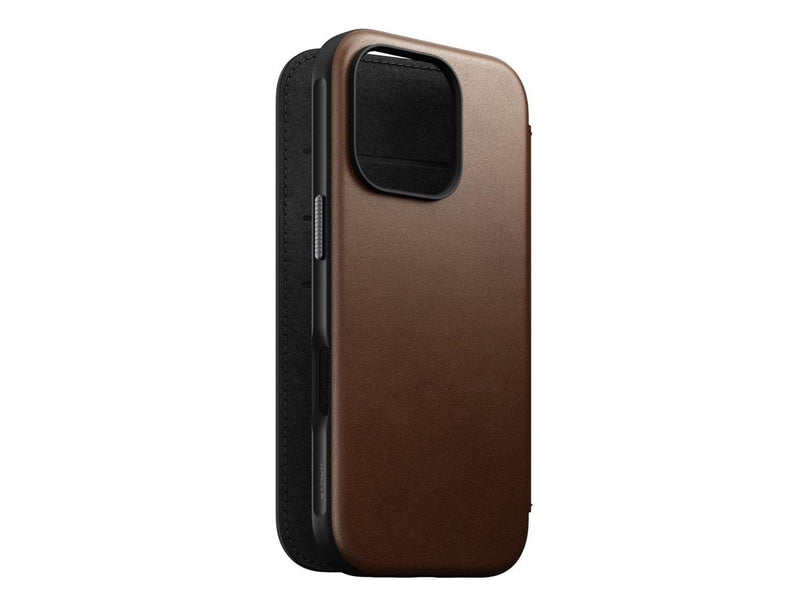 Nomad Modern Leather Folio - iPhone 16 Pro | Brown |  Leather