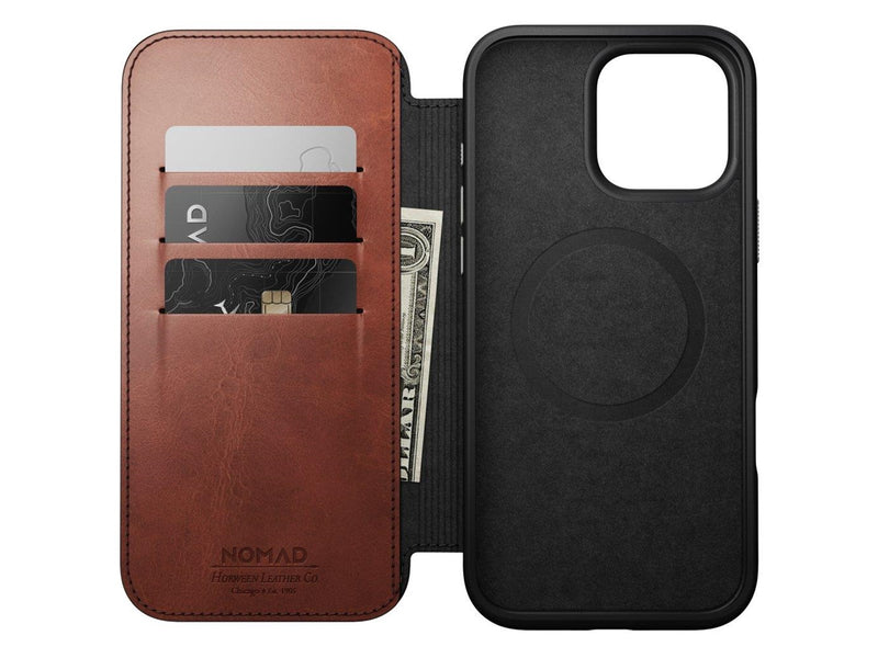 Nomad Modern Leather Folio - iPhone 16 Pro Max | Olde Dublin | Horween