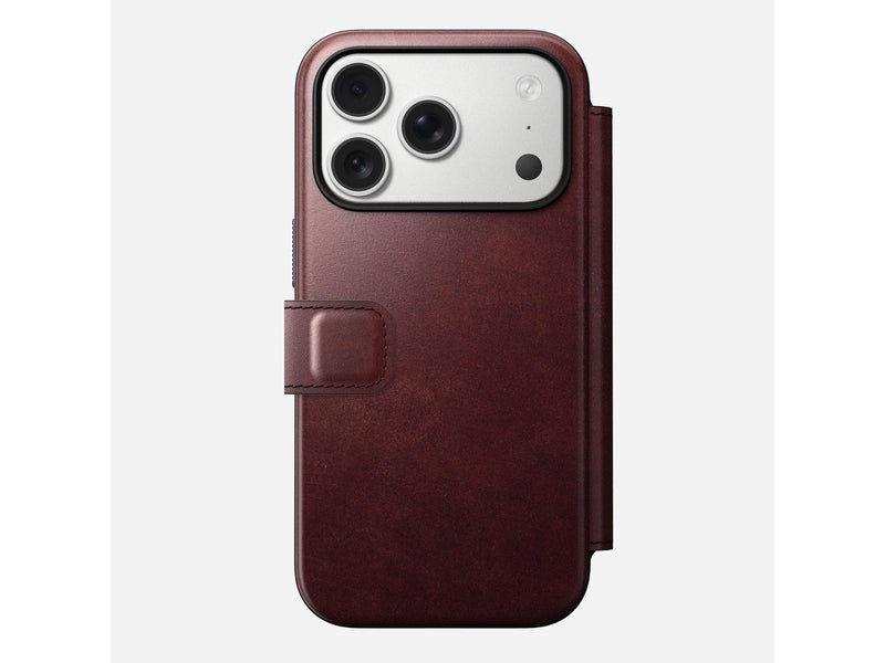 Nomad - Modern Leather Folio - iPhone 17 Pro | Burgundy | Horween