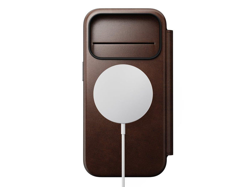 Nomad - Modern Leather Folio - iPhone 17 Pro | Rustic Brown | Horween