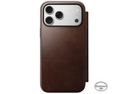 Nomad Modern Leather Folio rustic brown (Horween) - iPhone 17 Pro Max