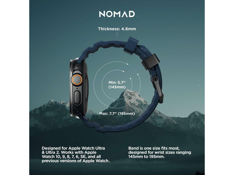 Nomad Rocky Point Band - 45mm | Atlantic| Black Hardware