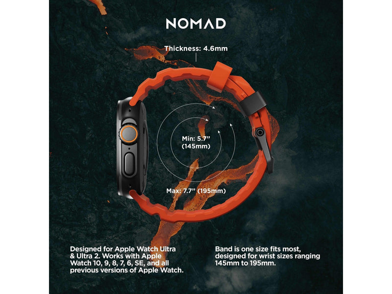 Nomad Rocky Point Band - 45mm | Magma| Black Hardware LTD EDI