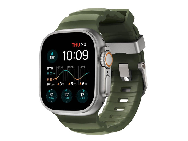 Nomad Rocky Point Band - 46mm/49mm | Forest | Natural Hardware