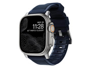 Nomad Rugged Strap - atlantic blue/silver - AW Ultra 2/1 49mm 9/8/7 45mm/6/SE/5/4 44mm/3/2/1 42mm