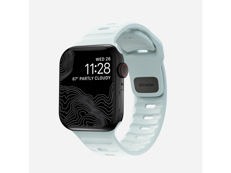 Nomad Sport Strap Ice Blue Glow - Apple Watch 42mm/41mm/40mm/38mm