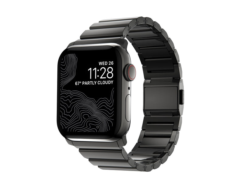 Nomad Strap Stainless Steel Graphite Black V2 42/44/45/49 mm