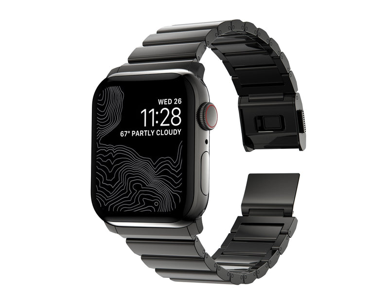 Nomad Strap Stainless Steel Graphite Black V2 42/44/45/49 mm