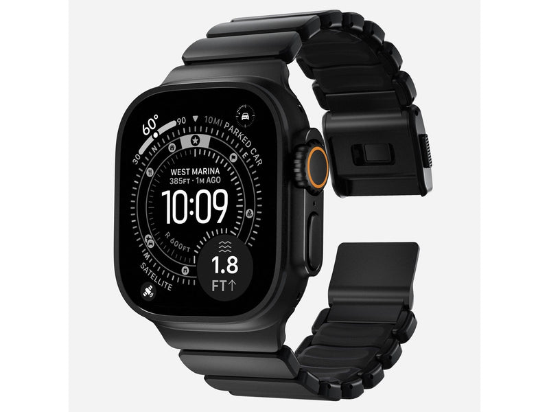 Nomad Stratos Band - 49mm | Black Titanium | Black FKM