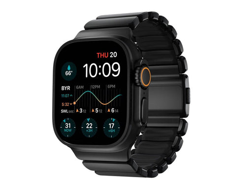 Nomad Stratos Band - 49mm | Black Titanium | Black FKM