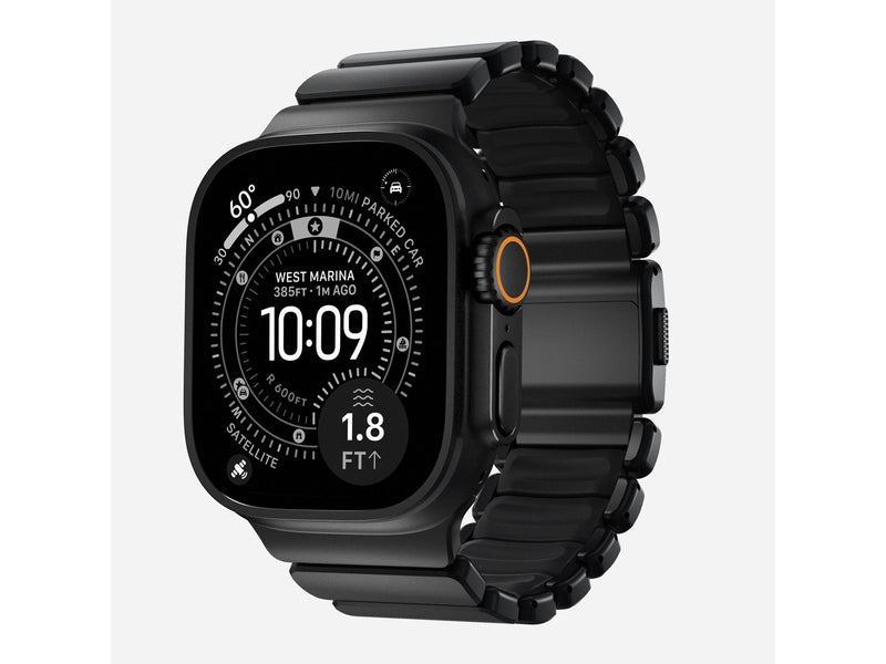 Nomad Stratos Band - 49mm | Black Titanium | Black FKM