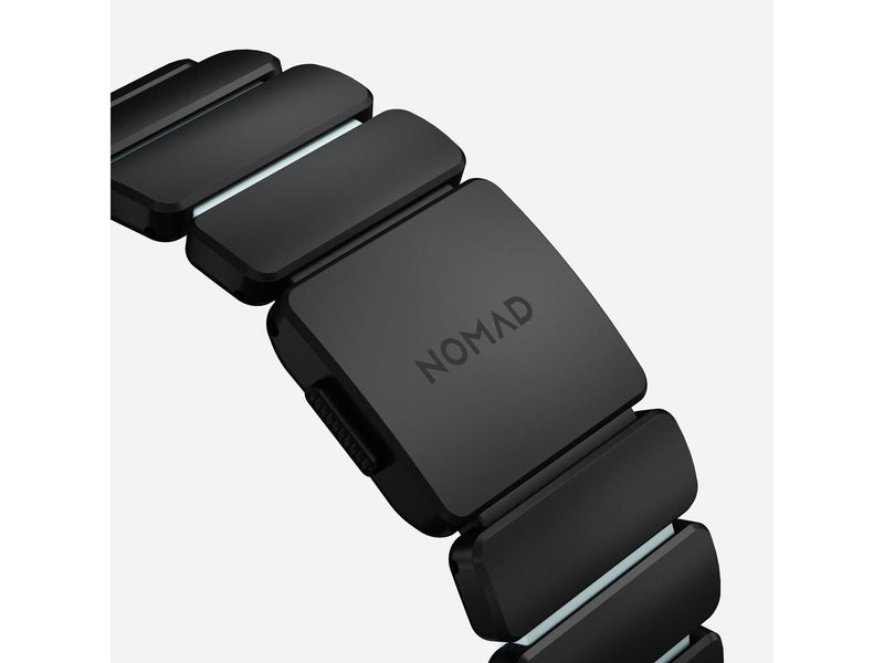 Nomad Stratos Band - 49mm | Black Titanium | Icy Blue Glow FKM