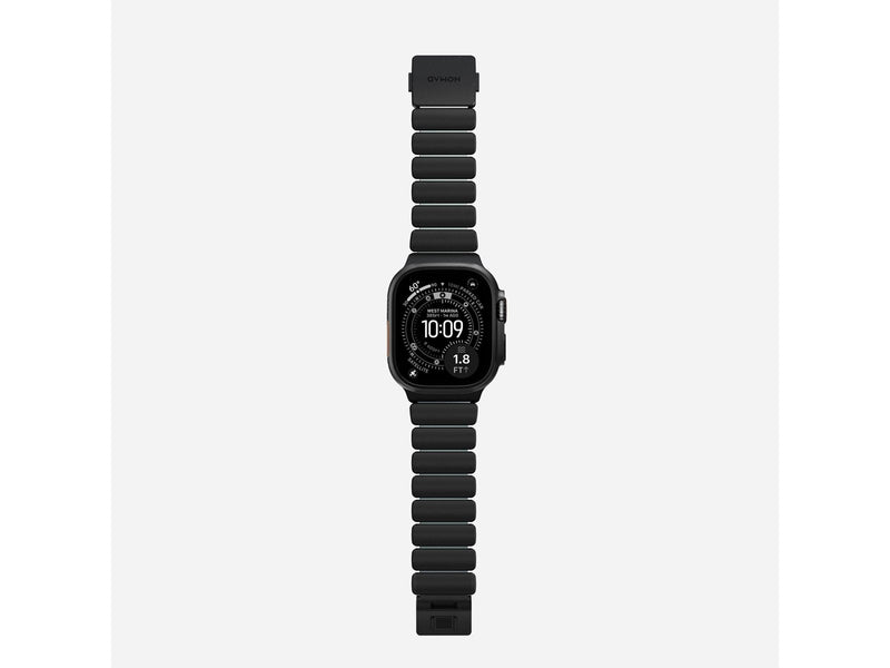 Nomad Stratos Band - 49mm | Black Titanium | Icy Blue Glow FKM