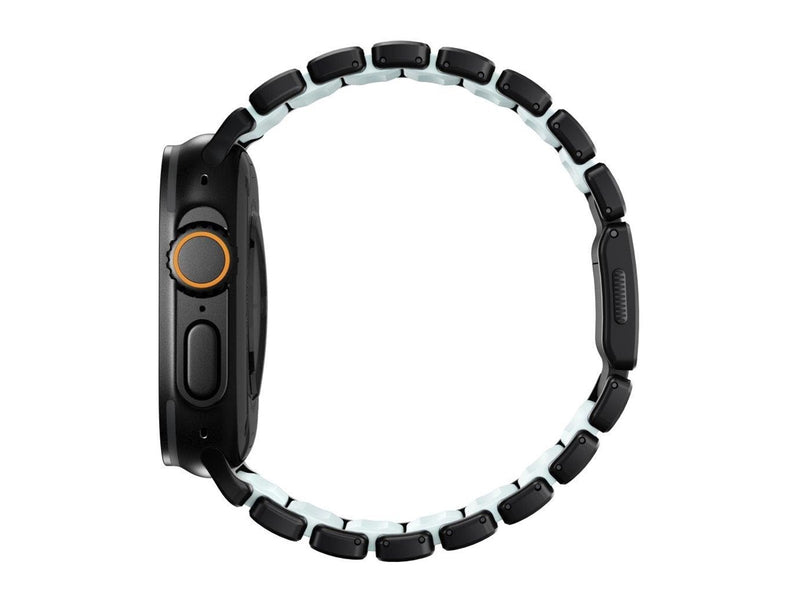 Nomad Stratos Band - 49mm | Black Titanium | Icy Blue Glow FKM
