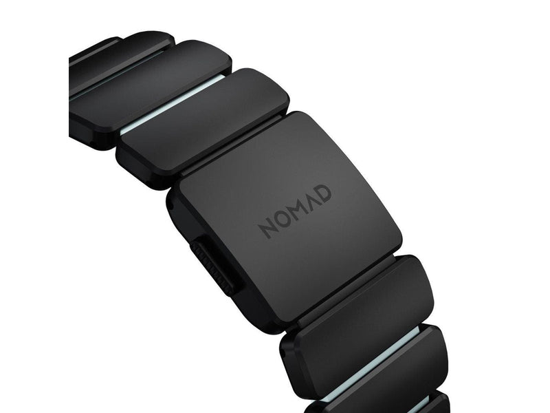 Nomad Stratos Band - 49mm | Black Titanium | Icy Blue Glow FKM
