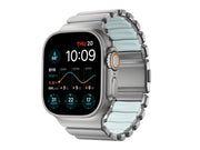 Nomad Stratos Band - 49mm | Natural Titanium | Icy Blue Glow FKM