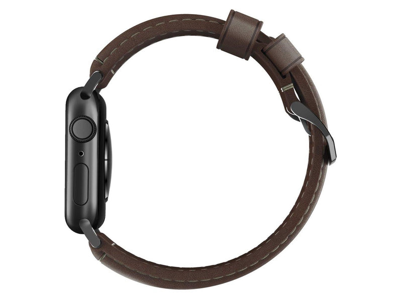 Nomad - Traditional Band - 44mm/42mm | Black Hardware | Rustic Brown Leather