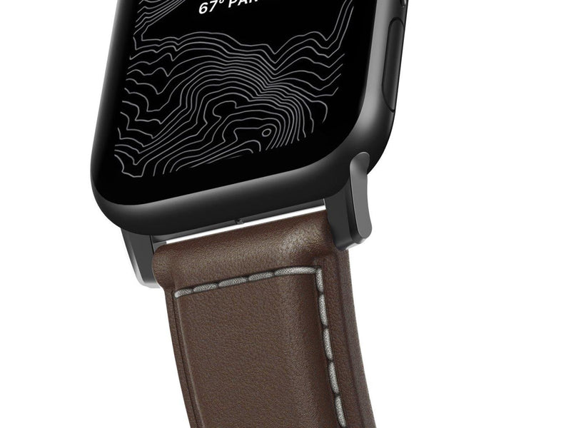 Nomad - Traditional Band - 44mm/42mm | Black Hardware | Rustic Brown Leather