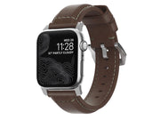 Nomad - Traditional Band - 44mm/42mm | Silver Hardware | Rustic Brown Leather