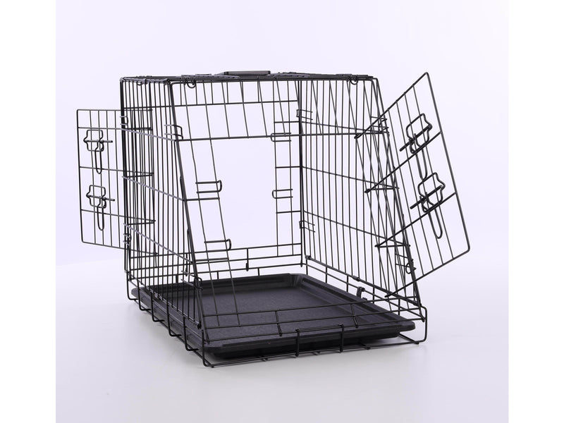 Nordic Paws - Sloping Wire cage black - S  63x44x50.5 cm