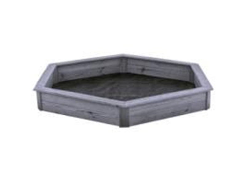 Nordic Play Sandkasten 6-eckig, grau, grundiert NORDIC PLAY