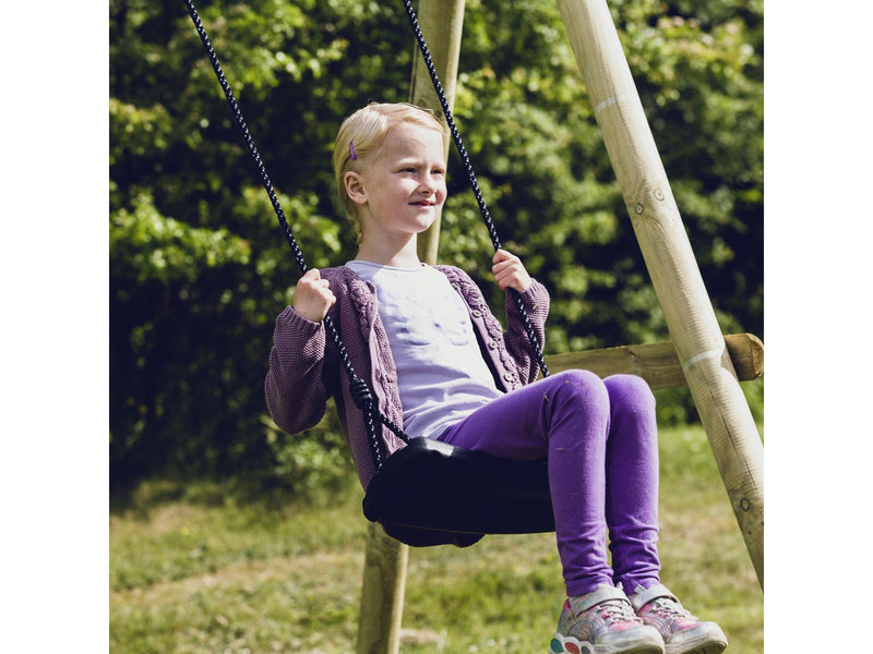 Nordic Play swing seat black with black rope