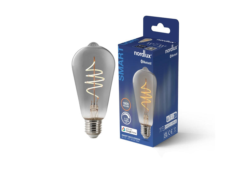 Nordlux Smart E27 Leuchtmittel 4,7W 100lm 1800K Rauchfarben