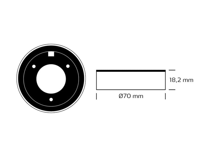 Nordtronic Alina fixation ring matt white