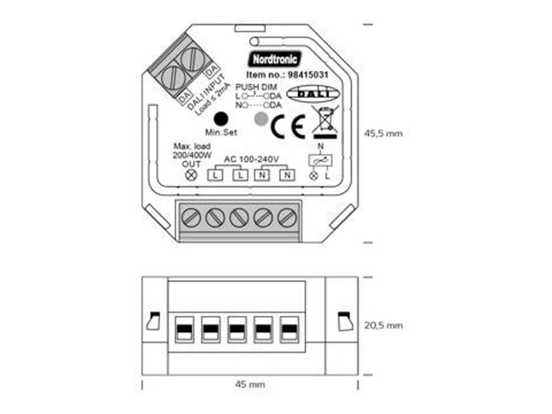 Nordtronic Box dimmer dali