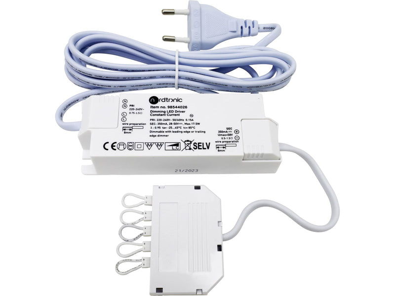 Nordtronic LED driver, dimmable, 10-17W, 350mA