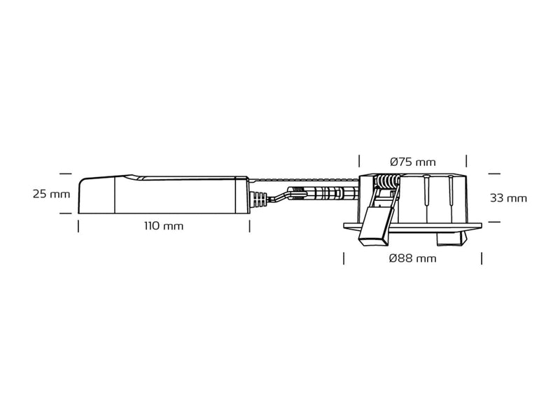 Nordtronic Low Profile ECO 6W 2700K IP54