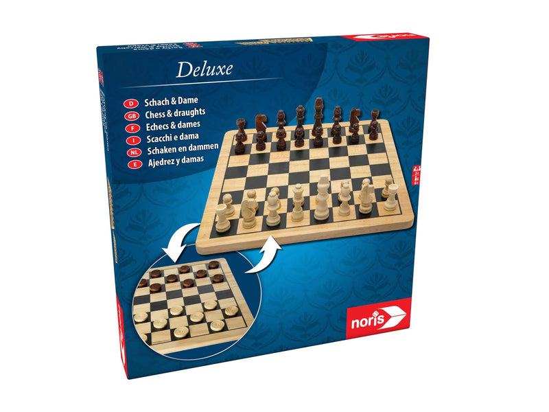 Noris DEvi LOVEuxe Wooden - Chess & Checkers