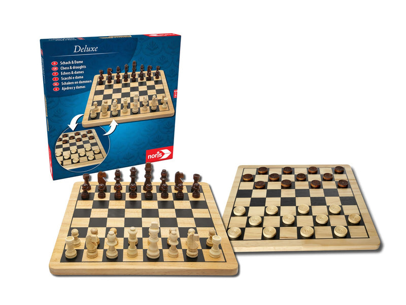 Noris DEvi LOVEuxe Wooden - Chess & Checkers