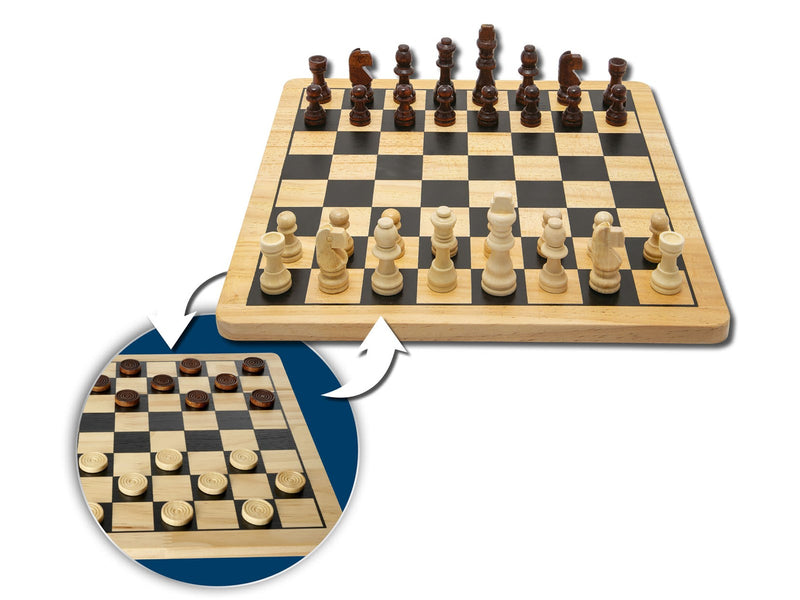 Noris DEvi LOVEuxe Wooden - Chess & Checkers