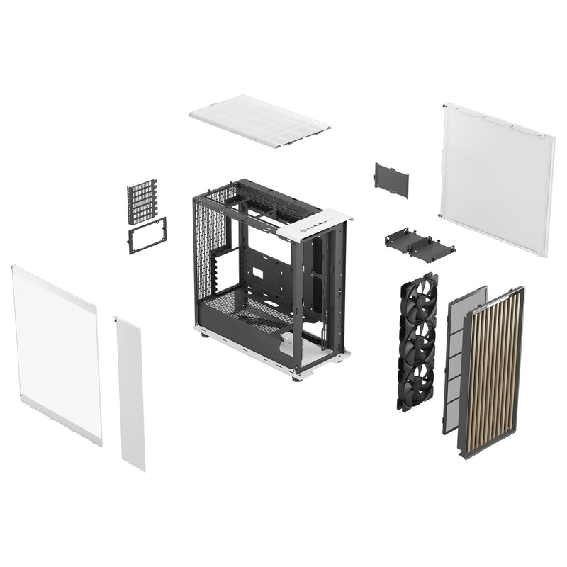Fractal Design PC Gehäuse North XL RC Chalk White E-ATX TG Clear weiß