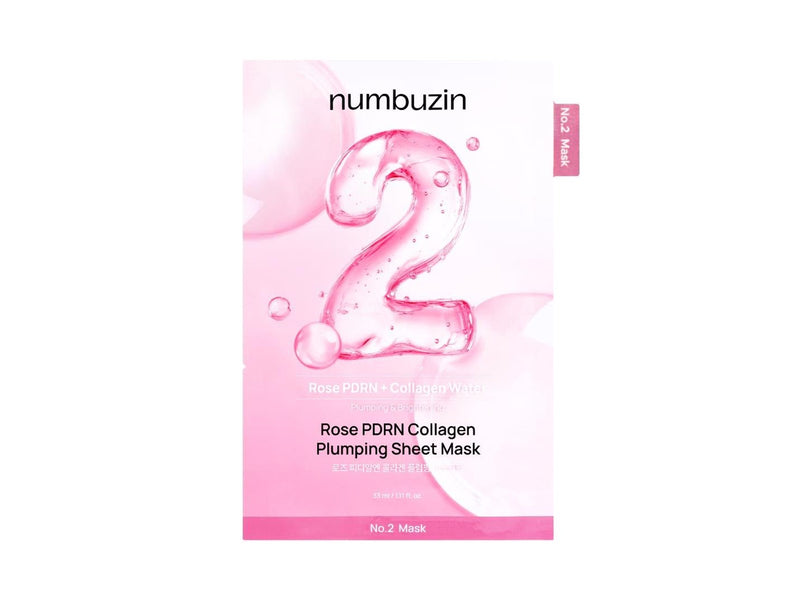 Numbuzin Rose Pdrn Collagen Plumping Sheet Mask - 33 ml