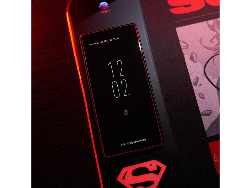 Numskull DC Comics Superman XL RGB Gaming Mat with 15W Wireless Charger