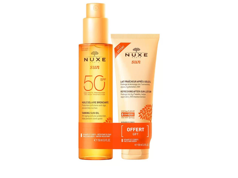 Nuxe Set : Sun Anti-Ageing Tanning Oil SPF 50