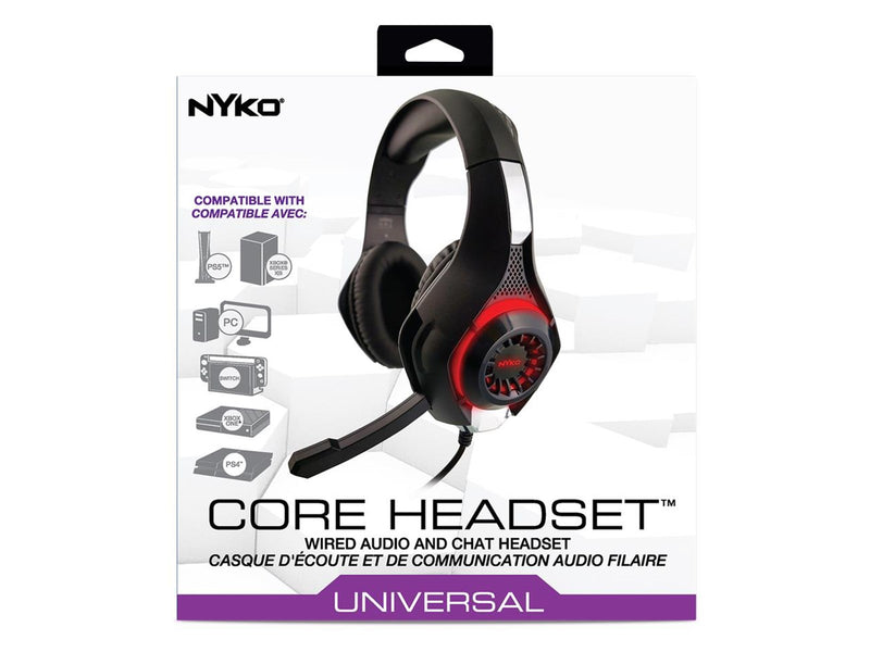 Nyko Core - Black - Wired Headset - Sony PlayStation 5