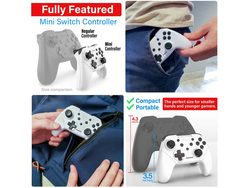 Nyko Mini Core - White - Wireless Controller - Nintendo Switch