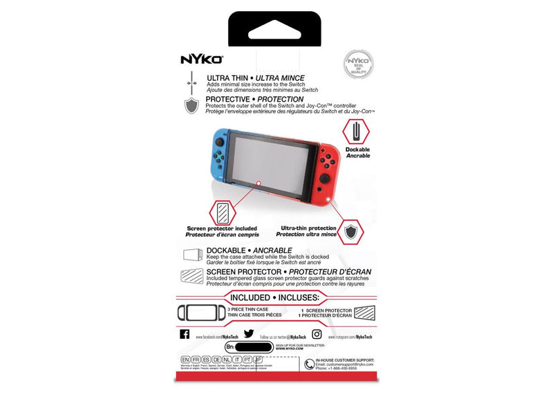 Nyko Thin Case (Red/Blue) - Miscellaneous Cover - Nintendo Switch