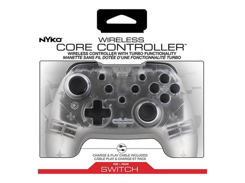 Nyko Wireless Core Controller (Clear) for Nintendo Switch - Wired Controller - Android