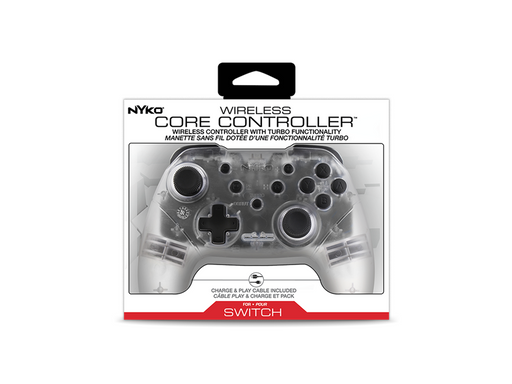 Nyko Wireless Core Controller (Clear) for Nintendo Switch - Wired Controller - Android