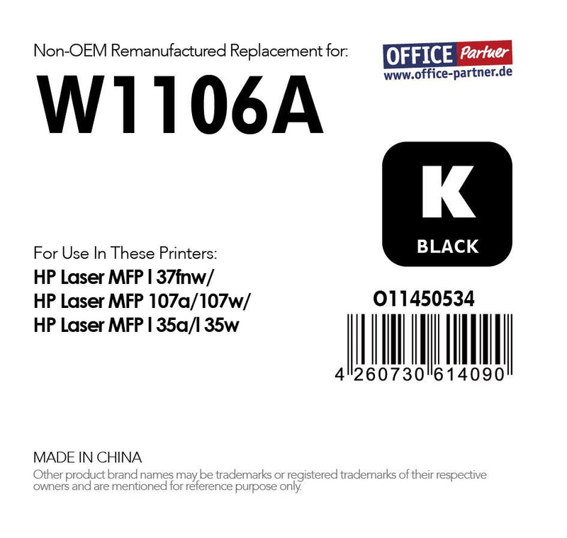 OFFICE-Partner Premium Toner - alternativ zu HP 106A (W1106A) - schwarz