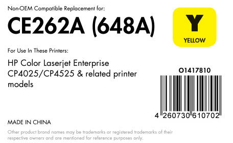 OFFICE-Partner Premium Toner - alternativ zu HP 648A (CE262A) - gelb