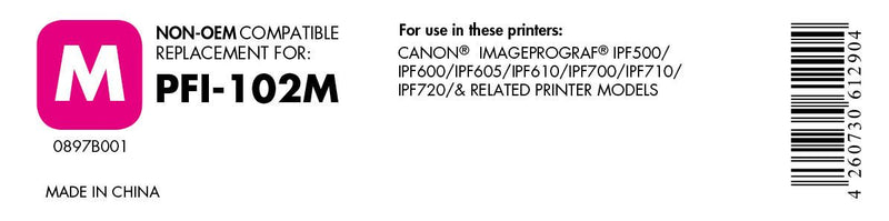 OFFICE-Partner Premium Druckerpatrone - alternativ zu Canon PFI-102M - magenta